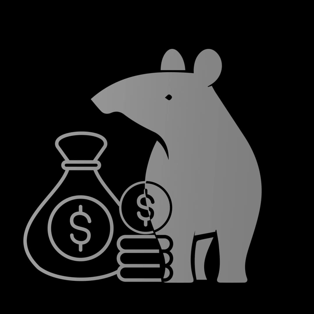 Tapir with capital, facing right